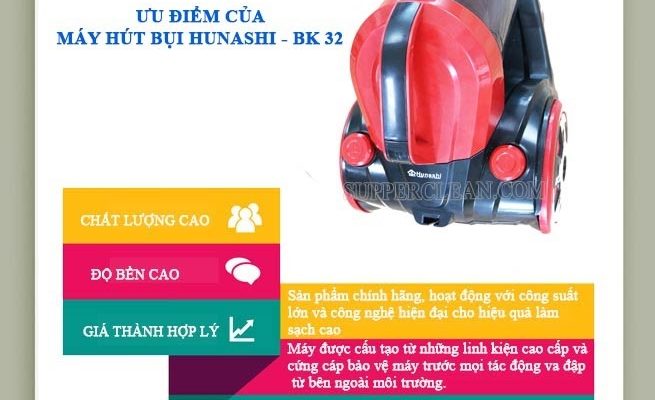 Ưu điểm của máy hút bụi Hunashi KB32