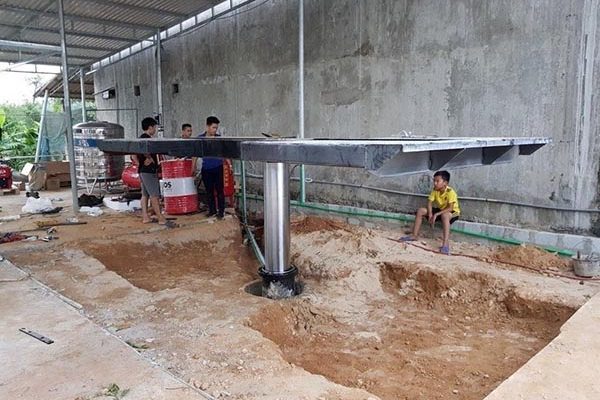 Lắp đặt cầu nâng 1 trụ