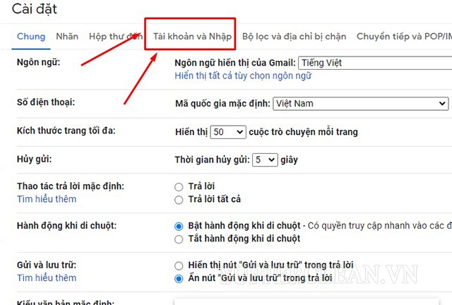 cách đổi tên gmail