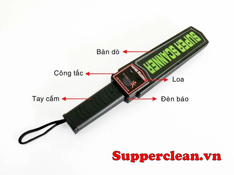 Cấu tạo cơ bản của máy dò kim loại cầm tay