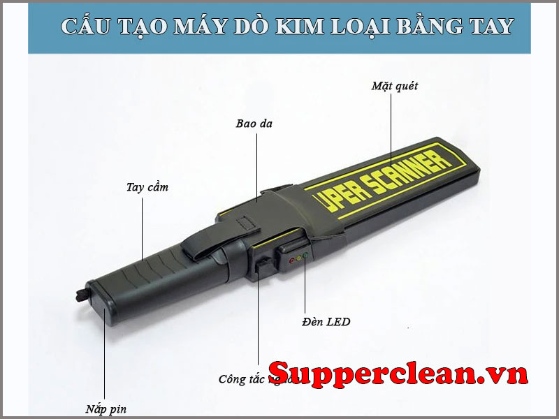 Cấu tạo máy dò kim loại Super Scanner