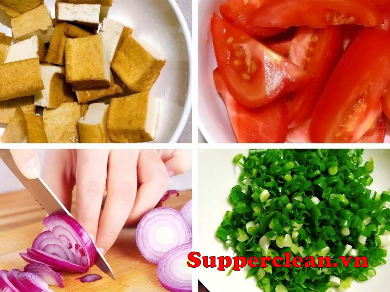 Các bước thực hiện làm đậu sốt cà chua