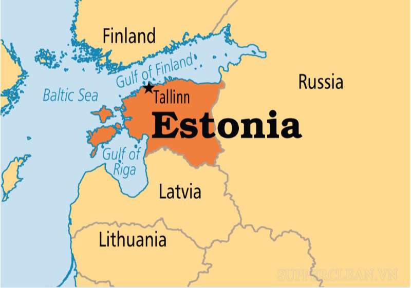 Vị trí của Estonia trên bản đồ