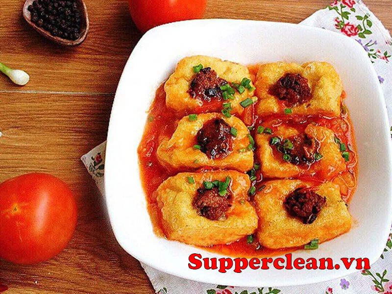 Kinh nghiệm làm đậu phụ nhồi thịt sốt cà chua ngon