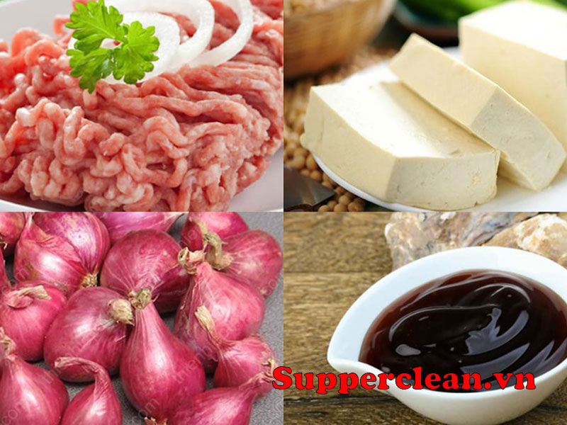 Nguyên liệu cần chuẩn bị Đậu phụ nhồi thịt