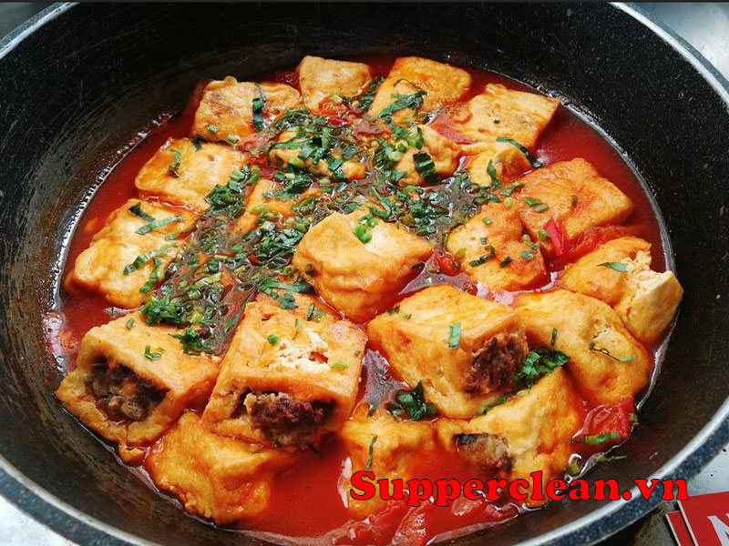 Sốt đậu phụ với cà chua