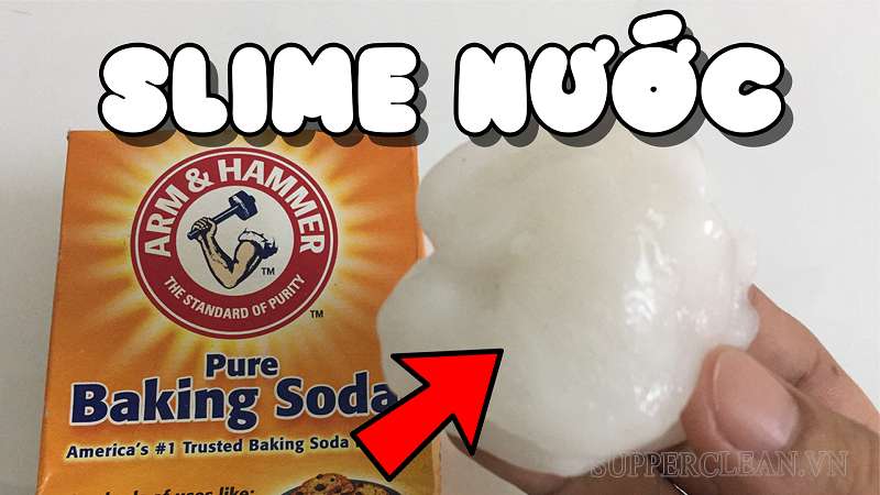Cách làm slime nước không cần hồ từ nước rửa chén và baking soda 