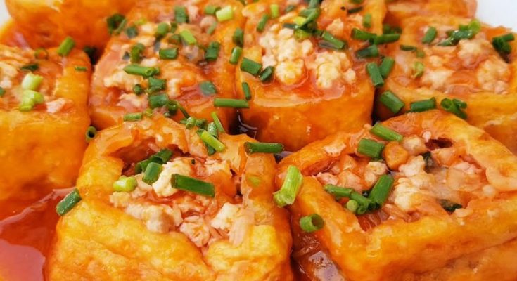 đậu phụ nhồi thịt