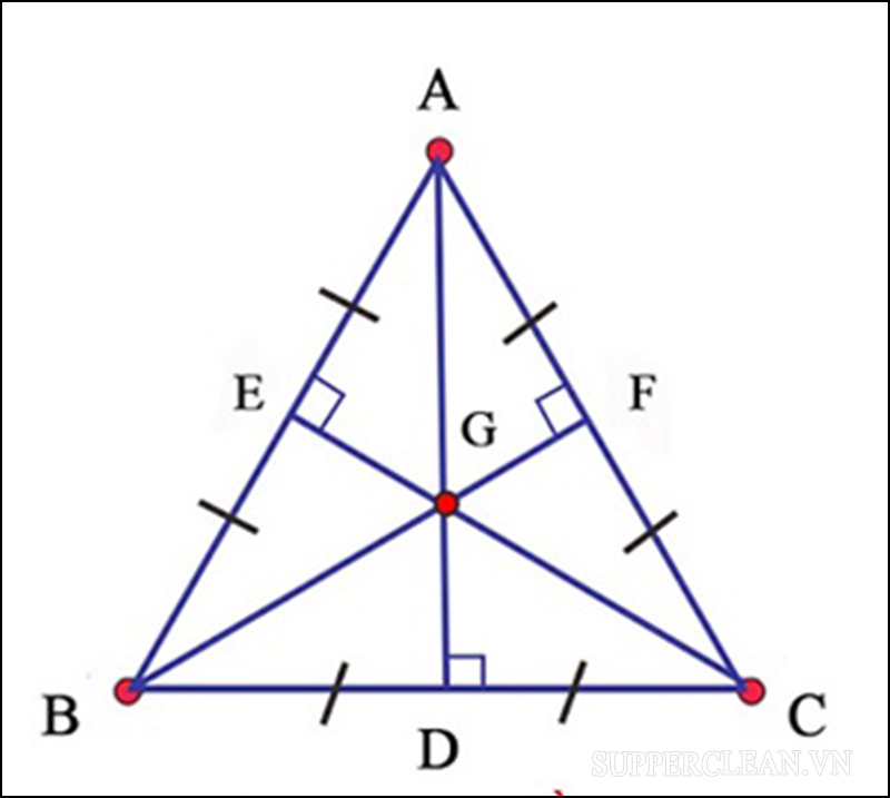 Tính chất đường trung tuyến trong tam giác đều