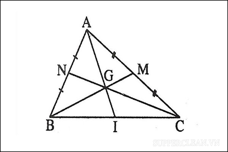 Tính chất đường trung tuyến trong tam giác thường