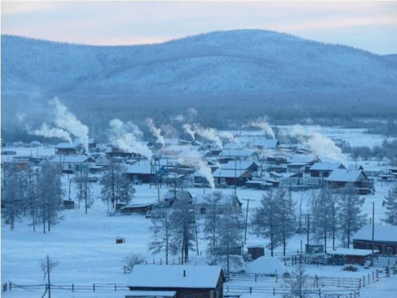 Thành phố Verkhoyansk với nhiệt độ thấp nhất được ghi nhận là -68 độ C