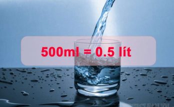 500ml tương đương với 0.5 lít