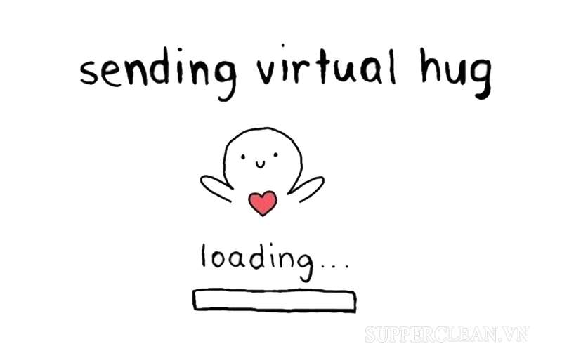 Ví dụ về “virtual hug” trong môi trường online 