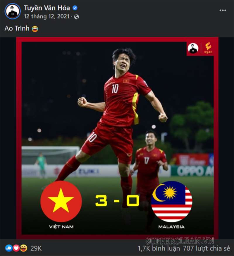 Out trình trở nên viral khắp mạng xã hội khi đội tuyển Việt Nam thắng Malaysia với tỉ số 3 - 0