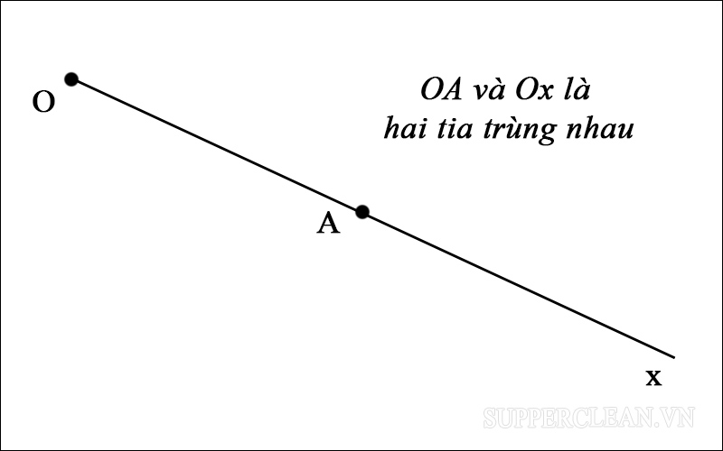 Ví dụ minh họa về hai tia trùng nhau