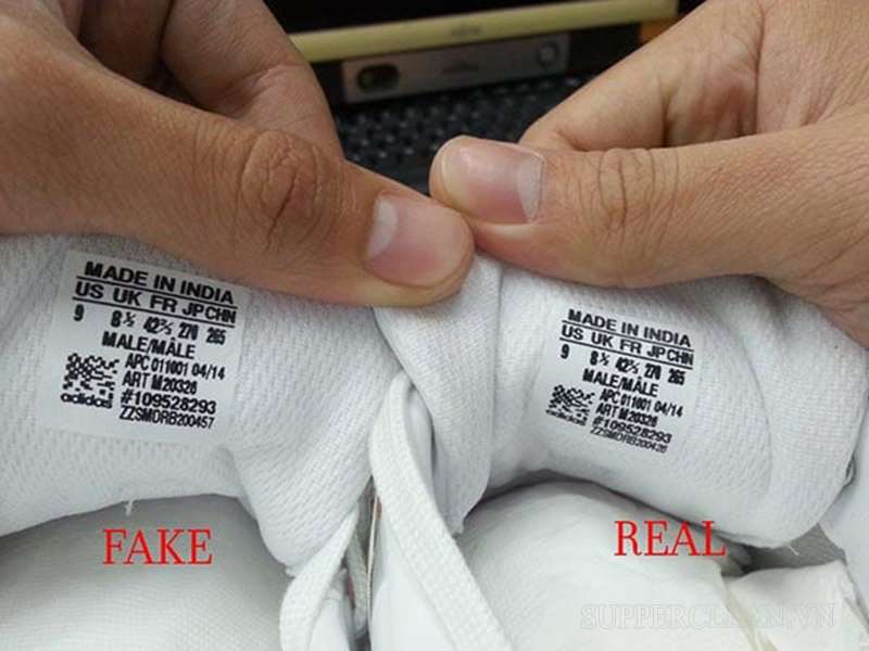 Kiểm tra tags bên trong giày
