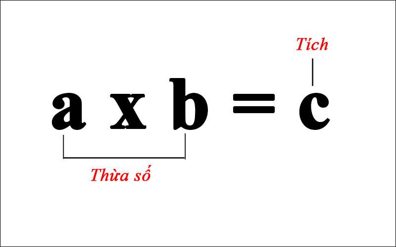 Các thành phần của phép nhân
