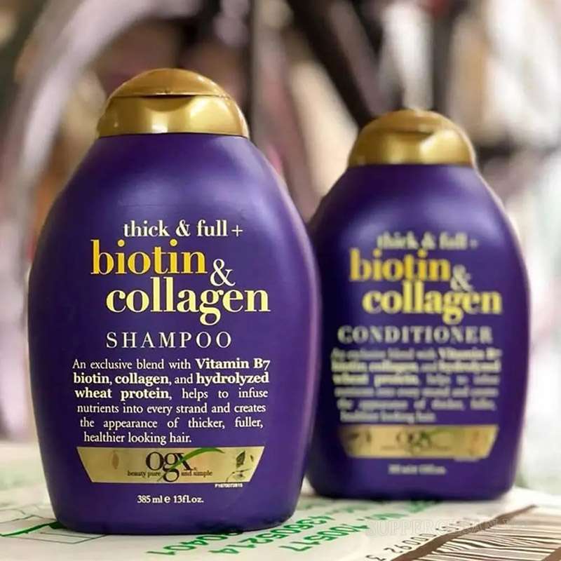 Biotin collagen shampoo có tác dụng làm sạch, giảm rụng tóc, nuôi dưỡng tóc từ sâu bên trong