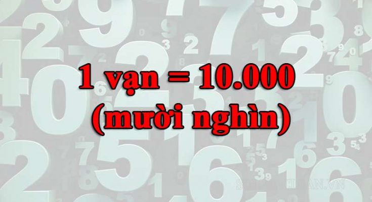 1 vạn tương đương với 10.000