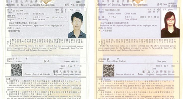 COE là giấy xác nhận lưu trú hợp pháp tại Nhật