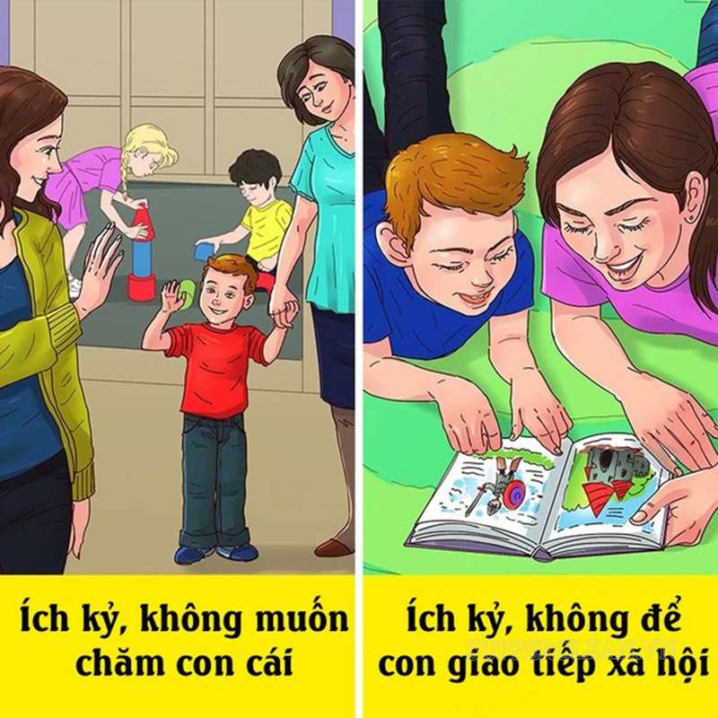 Cho con đi nhà trẻ để con dạn dĩ hơn thì bị đánh giá là ích kỷ, không muốn chăm sóc con cái; cho con ở nhà cũng bị nói là ích kỷ, không muốn con giao tiếp với xã hội