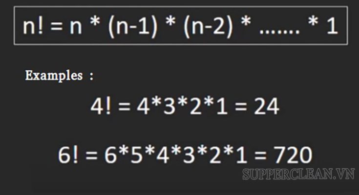 Định nghĩa về giai thừa và cách tính