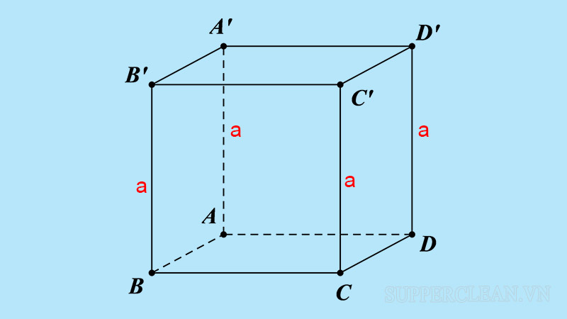 Hình khối lập phương sau khi được vẽ hoàn chỉnh