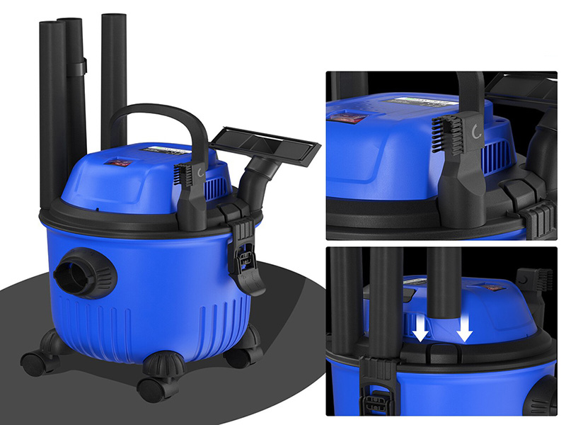 Thiết kế máy hút bụi công nghiệp 15 lít nhỏ gọn, tiện dụng 