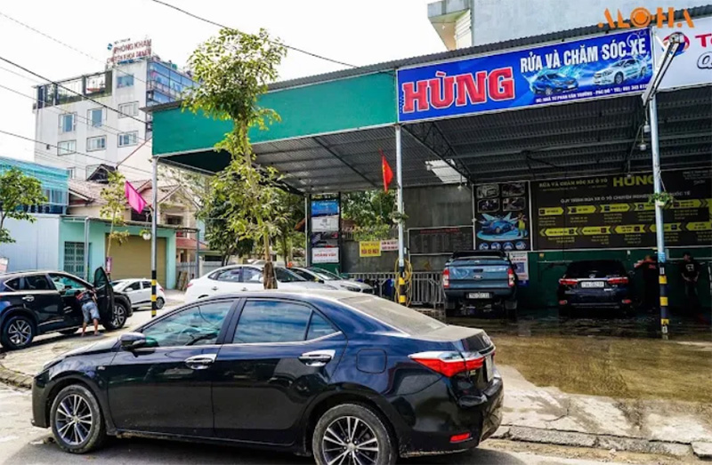 Rửa xe bọt tuyết ở Huế Hùng Aloha