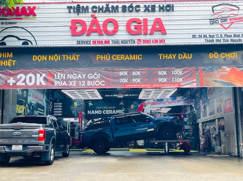 Rửa xe tại Thái Nguyên ĐÀO GIA